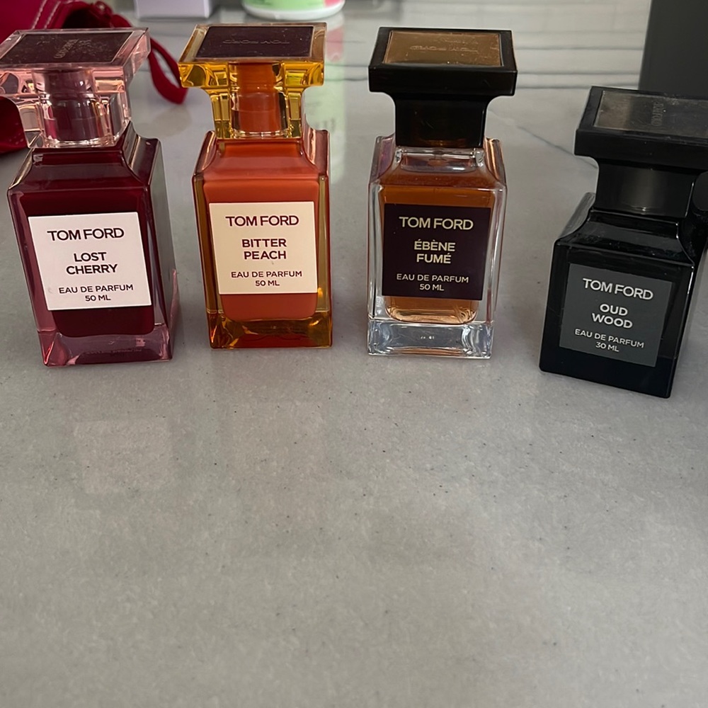 Tom Ford Perfume Bitter Peach, Lost Cherry, Ebene Fume(SOLD), Oud Wood